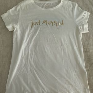 Kate spade JUST MARRIED T-shirt